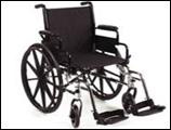 wheelchair with installed lock kit
